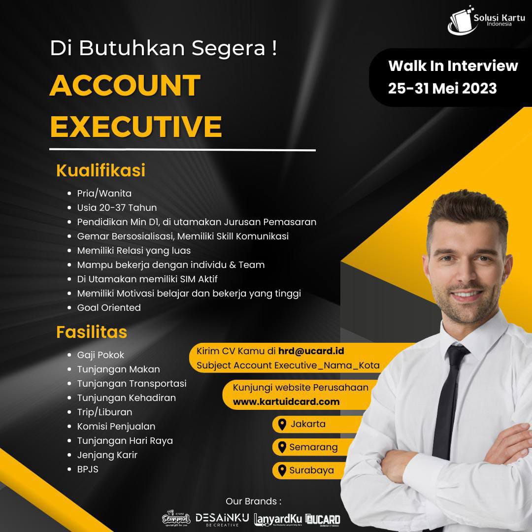 Lowongan Kerja Account Executive Di Solusi Kartu Indonesia