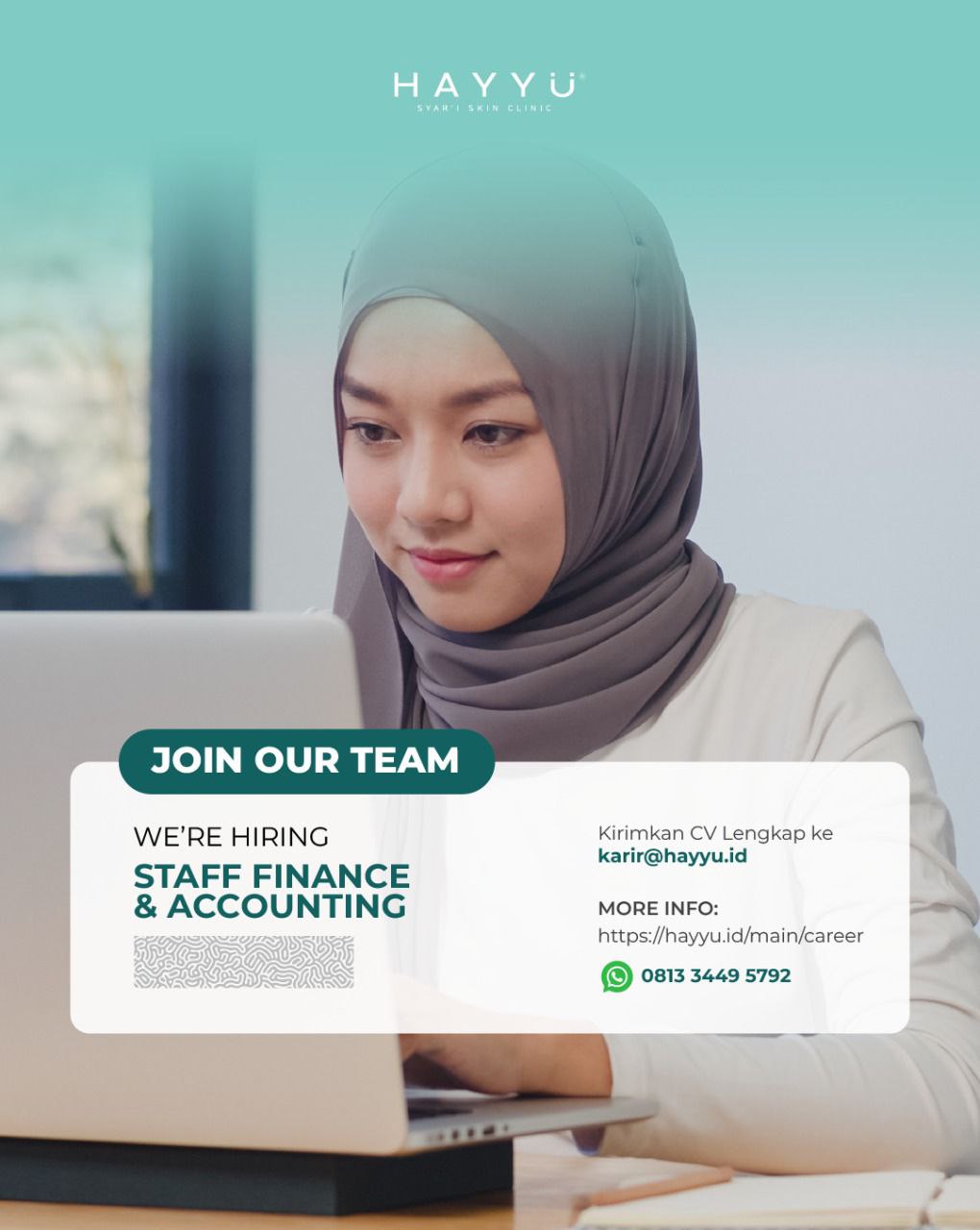 Lowongan Kerja Sebagai Staff Finance Accounting Di Hayyu Syar I Skin