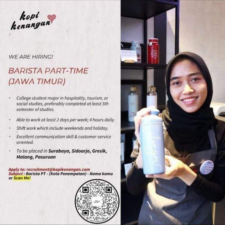 Lowongan Kerja Barista Part Time Jawa Timur Di Kopi Kenangan