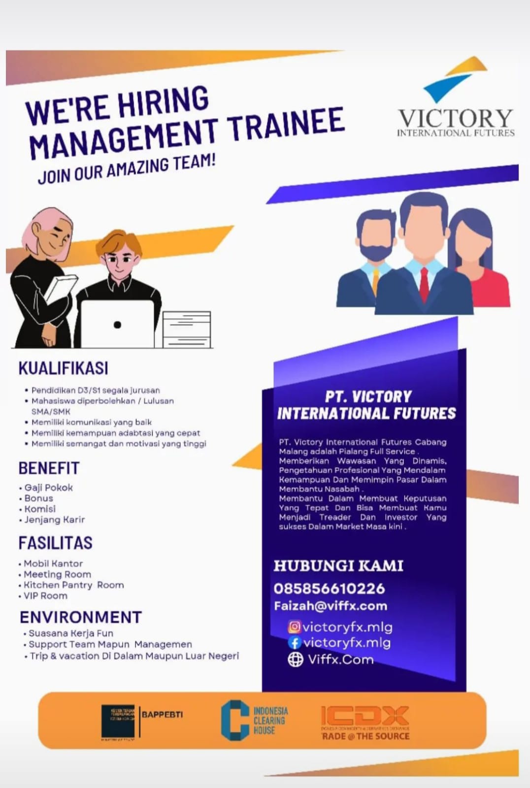 Lowongan Kerja Management Trainee Di PT. Viktory International Futures ...