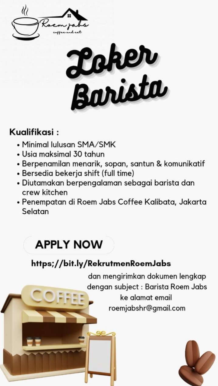 Lowongan Pekerjaan Barista - Nugasin.com