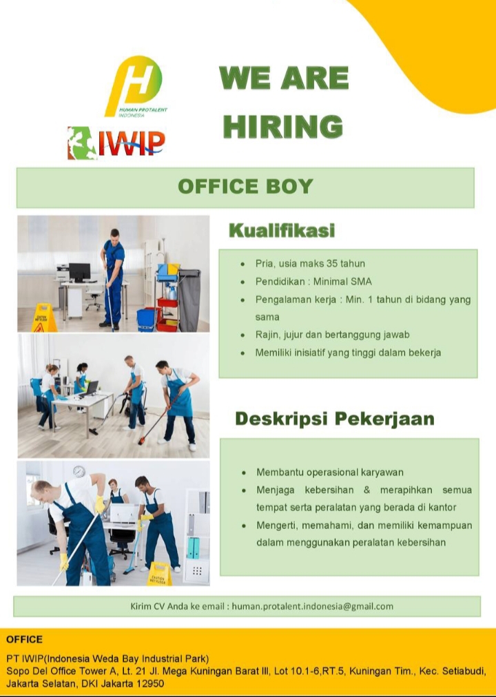 Lowongan Pekerjaan Office Boy - Nugasin.com