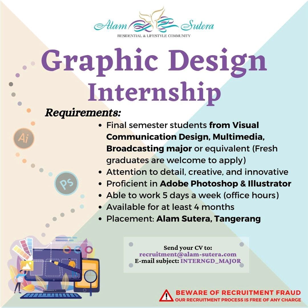 Lowongan Kerja Graphic Design Internship Di ALAM-SUTERA.COM 2021 ...